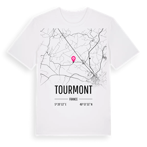 Tourmont karta t-shirt – ekologisk bomull t-shirt från Pinshirt