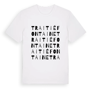 Traitiéfontaine ordlek t-shirt – ekologisk bomull t-shirt från Pinshirt