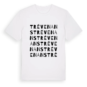 Trévenans ordlek t-shirt – ekologisk bomull t-shirt från Pinshirt