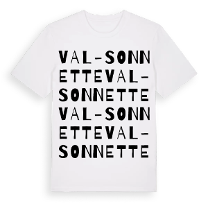 Val-Sonnette ordlek t-shirt – ekologisk bomull t-shirt från Pinshirt