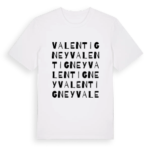 Valentigney ordlek t-shirt – ekologisk bomull t-shirt från Pinshirt