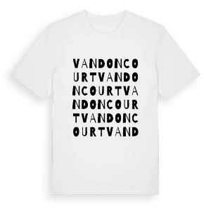 Vandoncourt ordlek t-shirt – ekologisk bomull t-shirt från Pinshirt