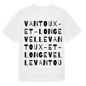 Vantoux-et-Longevelle ordlek t-shirt – ekologisk bomull t-shirt från Pinshirt