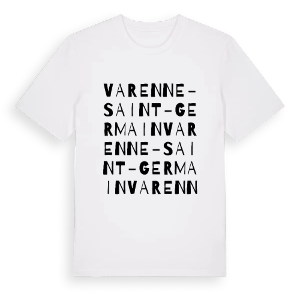 Varenne-Saint-Germain ordlek t-shirt – ekologisk bomull t-shirt från Pinshirt