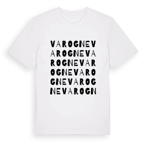 Varogne ordlek t-shirt – ekologisk bomull t-shirt från Pinshirt