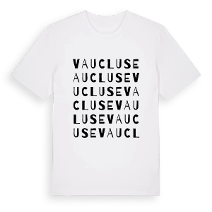 Vaucluse ordlek t-shirt – ekologisk bomull t-shirt från Pinshirt