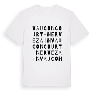 Vauconcourt-Nervezain ordlek t-shirt – ekologisk bomull t-shirt från Pinshirt
