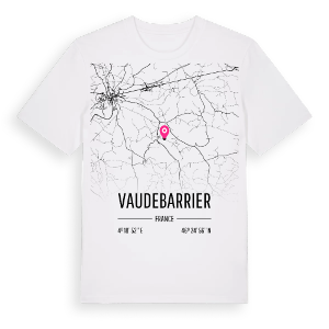 Vaudebarrier karta t-shirt – ekologisk bomull t-shirt från Pinshirt
