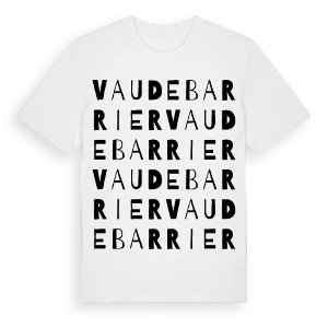 Vaudebarrier ordlek t-shirt – ekologisk bomull t-shirt från Pinshirt