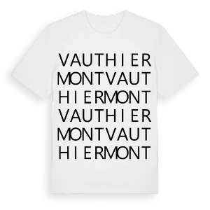 Vauthiermont ordlek t-shirt – ekologisk bomull t-shirt från Pinshirt