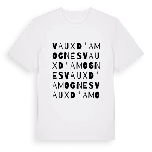 Vaux d'Amognes ordlek t-shirt – ekologisk bomull t-shirt från Pinshirt