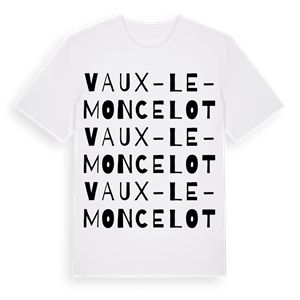 Vaux-le-Moncelot ordlek t-shirt – ekologisk bomull t-shirt från Pinshirt