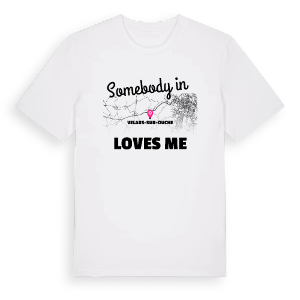 Någon i Velars-sur-Ouche älskar mig t-shirt – ekologisk bomull t-shirt från Pinshirt