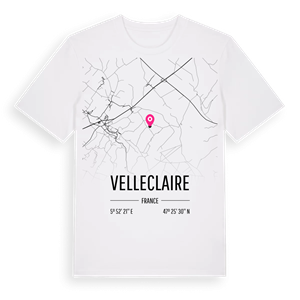 Velleclaire karta t-shirt – ekologisk bomull t-shirt från Pinshirt