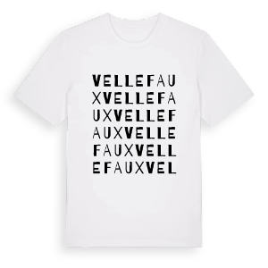 Vellefaux ordlek t-shirt – ekologisk bomull t-shirt från Pinshirt