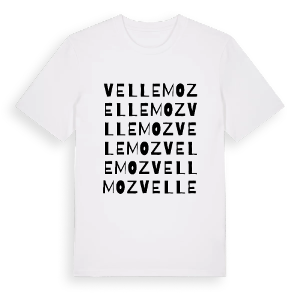 Vellemoz ordlek t-shirt – ekologisk bomull t-shirt från Pinshirt