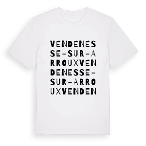Vendenesse-sur-Arroux ordlek t-shirt – ekologisk bomull t-shirt från Pinshirt