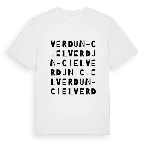 Verdun-Ciel ordlek t-shirt – ekologisk bomull t-shirt från Pinshirt