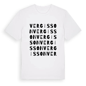 Vergisson ordlek t-shirt – ekologisk bomull t-shirt från Pinshirt