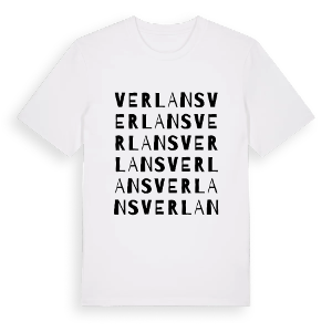 Verlans ordlek t-shirt – ekologisk bomull t-shirt från Pinshirt
