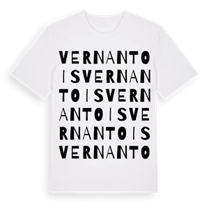 Vernantois ordlek t-shirt – ekologisk bomull t-shirt från Pinshirt