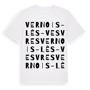 Vernois-lès-Vesvres ordlek t-shirt – ekologisk bomull t-shirt från Pinshirt