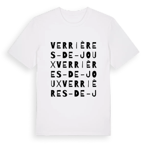 Verrières-de-Joux ordlek t-shirt – ekologisk bomull t-shirt från Pinshirt