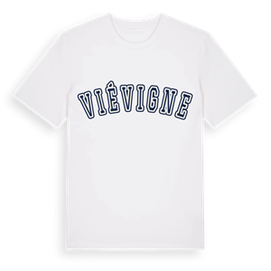 Viévigne college t-shirt – ekologisk bomull t-shirt från Pinshirt