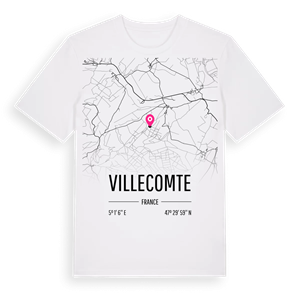 Villecomte karta t-shirt – ekologisk bomull t-shirt från Pinshirt