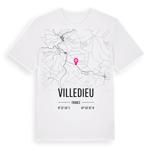 Villedieu karta t-shirt – ekologisk bomull t-shirt från Pinshirt