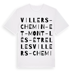 Villers-Chemin-et-Mont-lès-Étrelles ordlek t-shirt – ekologisk bomull t-shirt från Pinshirt