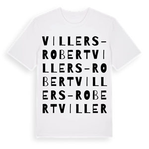 Villers-Robert ordlek t-shirt – ekologisk bomull t-shirt från Pinshirt
