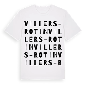 Villers-Rotin ordlek t-shirt – ekologisk bomull t-shirt från Pinshirt