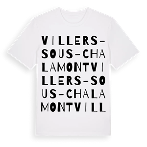Villers-sous-Chalamont ordlek t-shirt – ekologisk bomull t-shirt från Pinshirt