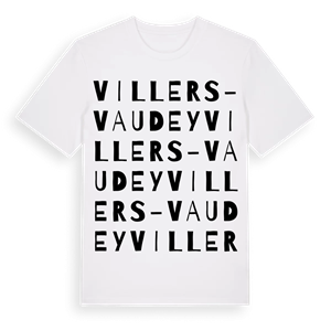Villers-Vaudey ordlek t-shirt – ekologisk bomull t-shirt från Pinshirt