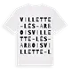 Villette-lès-Arbois ordlek t-shirt