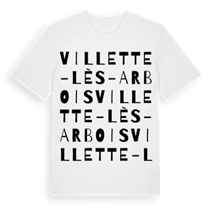 Villette-lès-Arbois ordlek t-shirt – ekologisk bomull t-shirt från Pinshirt