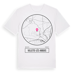 Villette-lès-Arbois t-shirt – ekologisk bomull t-shirt från Pinshirt