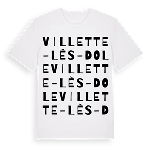 Villette-lès-Dole ordlek t-shirt – ekologisk bomull t-shirt från Pinshirt