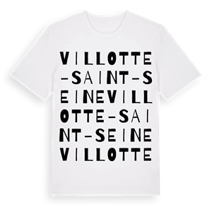 Villotte-Saint-Seine ordlek t-shirt – ekologisk bomull t-shirt från Pinshirt