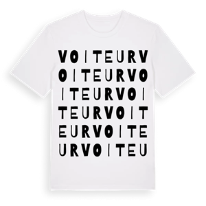 Voiteur ordlek t-shirt – ekologisk bomull t-shirt från Pinshirt