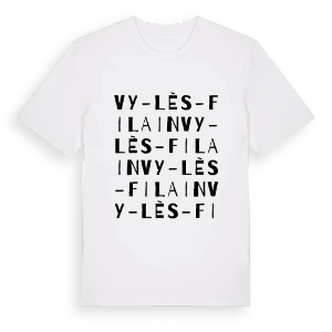 Vy-lès-Filain ordlek t-shirt – ekologisk bomull t-shirt från Pinshirt