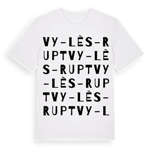Vy-lès-Rupt ordlek t-shirt – ekologisk bomull t-shirt från Pinshirt