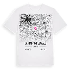 Dahme-Spreewald karta t-shirt – ekologisk bomull t-shirt från Pinshirt