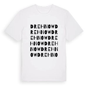 Drehnow ordlek t-shirt – ekologisk bomull t-shirt från Pinshirt