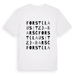 Forst (Lausitz) - Baršć ordlek t-shirt – ekologisk bomull t-shirt från Pinshirt