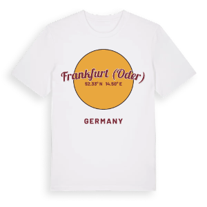 Frankfurt (Oder) cirkel t-shirt – ekologisk bomull t-shirt från Pinshirt
