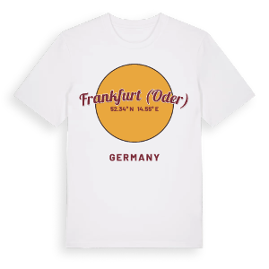 Frankfurt (Oder) cirkel t-shirt – ekologisk bomull t-shirt från Pinshirt
