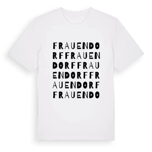 Frauendorf ordlek t-shirt – ekologisk bomull t-shirt från Pinshirt