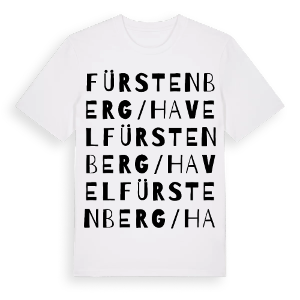 Fürstenberg/Havel ordlek t-shirt – ekologisk bomull t-shirt från Pinshirt